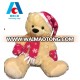 30cm christmas teddy bear with winter clothes plush bear toy with christmas scarf